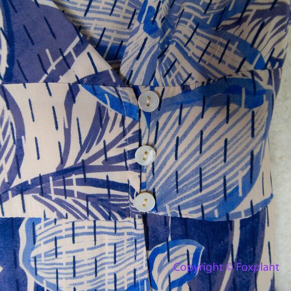 New! Lost + Wander Levka Floral Wrap Midi Dress blue, size‎ S - Picture 7 of 16